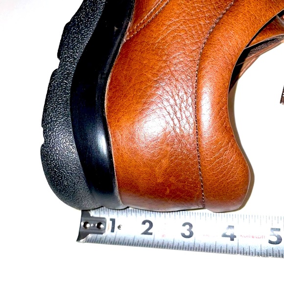 Men’s Sz 9 AETREX EUC Brown Lace Up Oxford Casual Walker Brown Leather Shoes - Picture 8 of 9